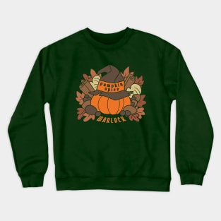 Pumpkin Spice Warlock bold colors Crewneck Sweatshirt